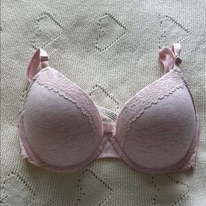 PINK Victoria's Secret | Wear Everywhere Light Pink Lace-Trim Push Up Bra - NWOT